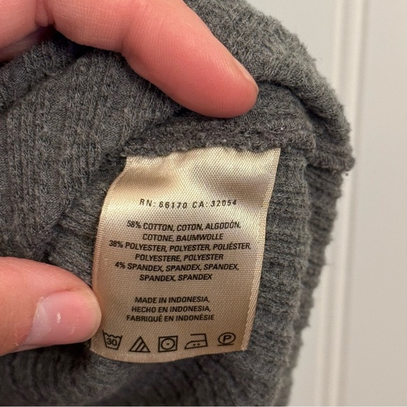 Anthropologie Saturday Sunday Gray Knit Ribbed 3/4 Sleeve Midi Dress Size Small - Picture 9 of 11